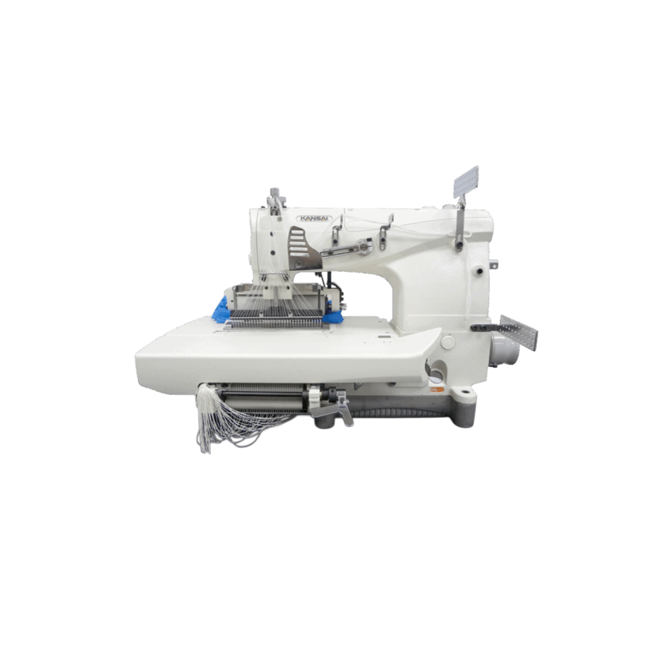 Kansai Special NB SERIES -  33 Needle, Flat Bed, Double Chain Stitch Sewing Machine for Shiring with Metering Device for Looper Thread