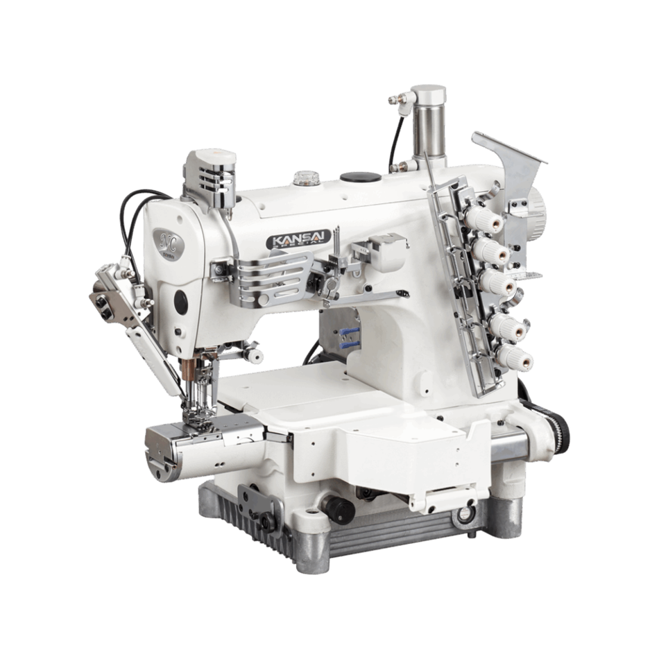 Kansai Special NC SERIES - 3 Needle, Small Cylinder Bed, Top and Bottom Cover Stitch Sewing Machine for Covering Left Fold of Overlock Seams (UTA: Air Type, UTE: Electric Type)