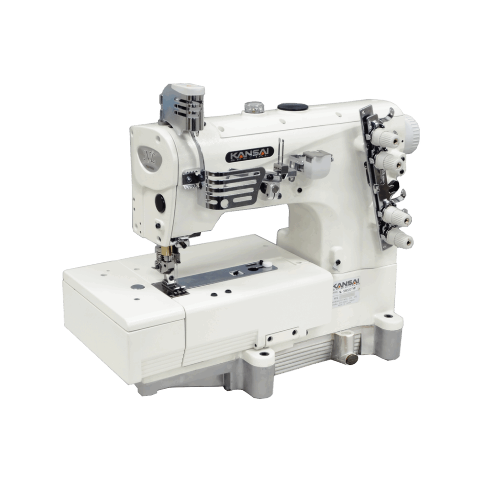 Kansai Special NL SERIES - 2 Needle(Tandem Needles), Flat Bed, Double Chain Stitch with “Magic Presser Foot”