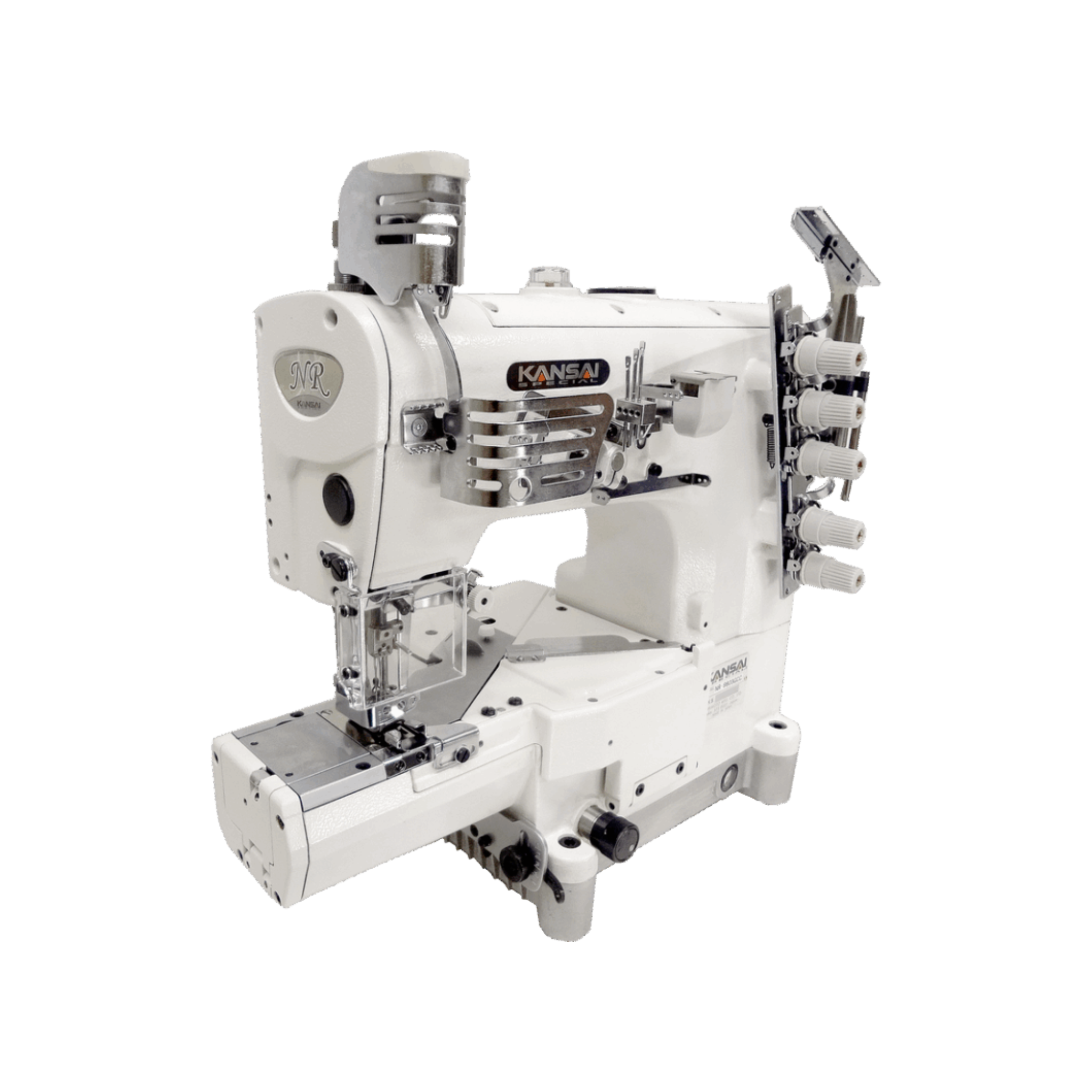 Kansai Special NR・NRE  SERIES - 3 Needle, Cylinder Bed, Top and Bottom Cover Stitch Sewing Machine with Pneumatic Thread Trimmer for Hemming