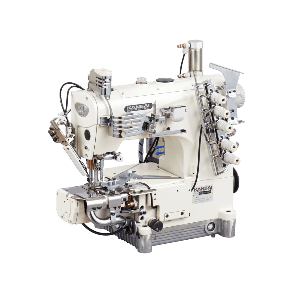 Kansai Special NR・NRE  SERIES - 3 Needle, Cylinder Bed, Top and Bottom Cover Stitch Sewing Machine with Left Side Fabric Trimmer (UTAB with Air Blow)
