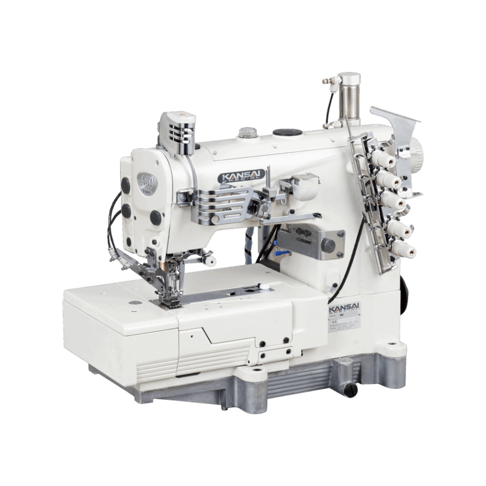 Kansai Special NW SERIES - 3 Needle, Flat Bed, Top and Bottom Cover Stitch Sewing Machine with Upper Feed Mechanism for Tape Binding