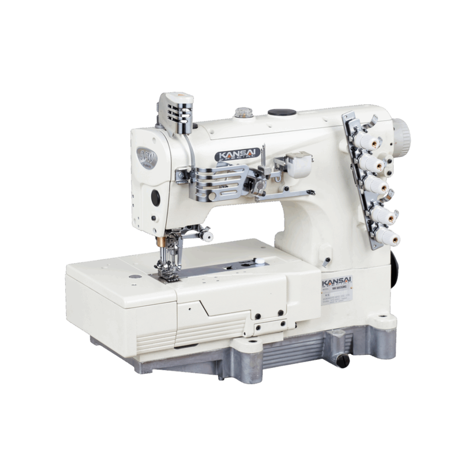 Kansai Special NW SERIES - 3 Needle, Flat Bed, Top and Bottom Cover Stitch for Tape Binding and for Hemming, Multi Gauge Model
