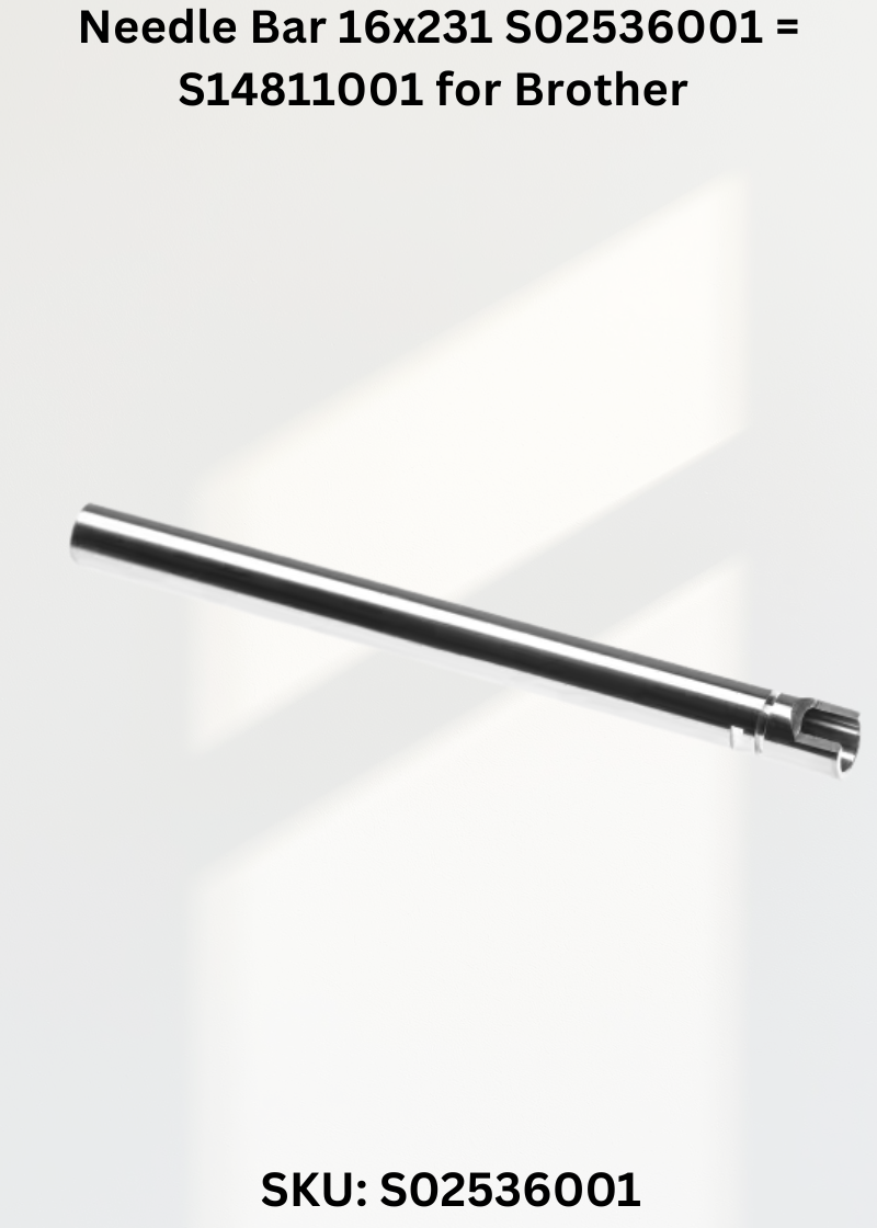 Needle Bar 16x231 S02536001 = S14811001 for Brother DB2-B735 and Brother DB2-B736 Sewing Machines
