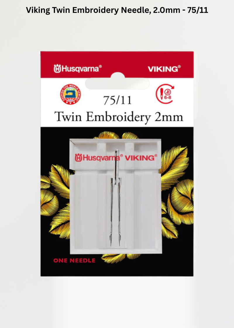 Viking Twin Embroidery Needle 2.0mm – 75/11