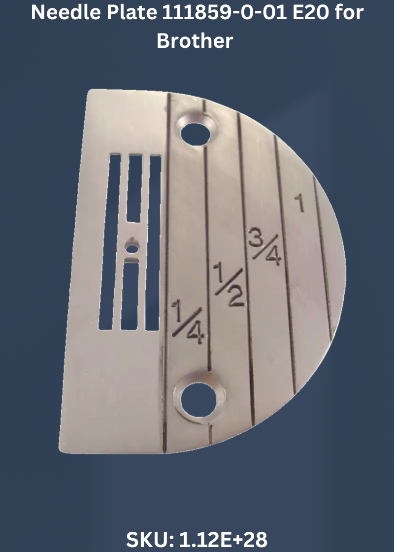 Needle Plate 111859-0-01 E20 for Brother DB2-B735 and Brother DB2-B736 Sewing Machines
