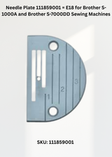 Needle Plate 111859001 E18/E20/E22 for Brother S-1000A, Brother S-7000DD and More Sewing Machines