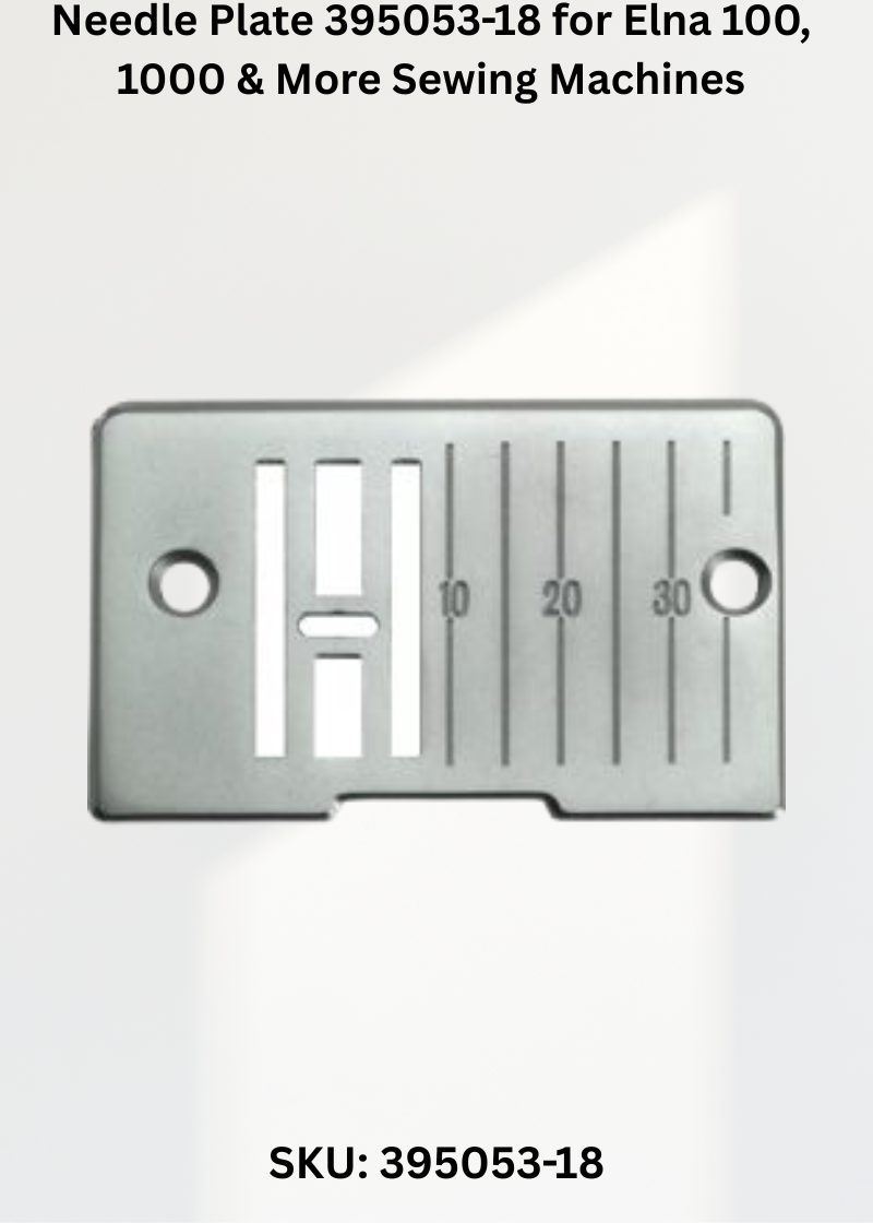 Needle Plate 395053-18 — Fits Elna 100, 1000, 101, 102 & more