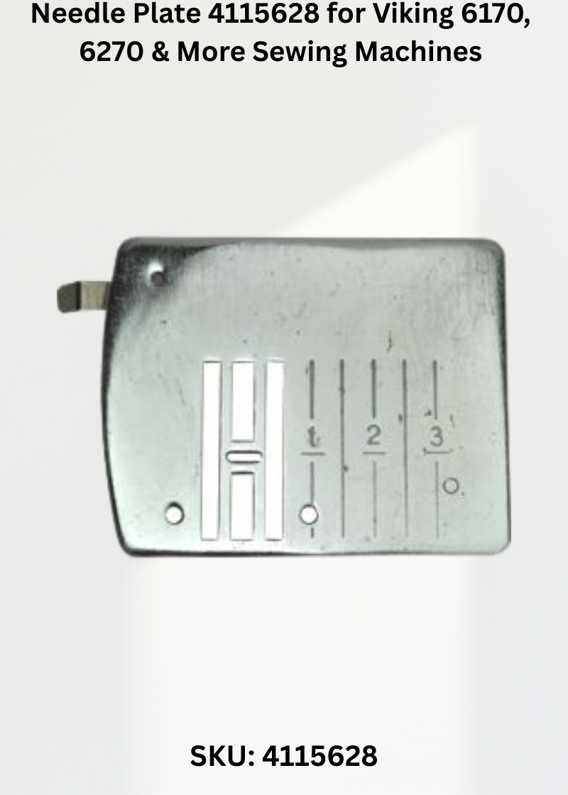 Needle Plate 4115628 — Fits Viking 6170, 6270, 6370, 6440 & more