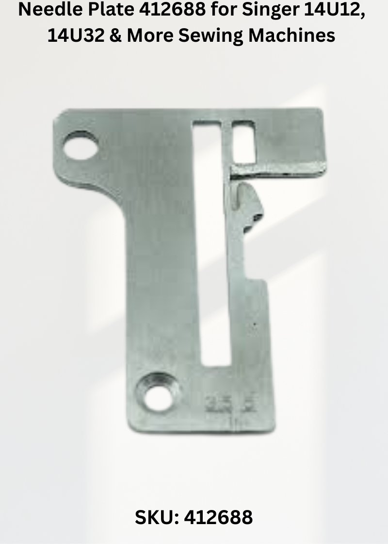 Needle Plate 412688 for Singer 14U12, 14U32 & More Sewing Machines