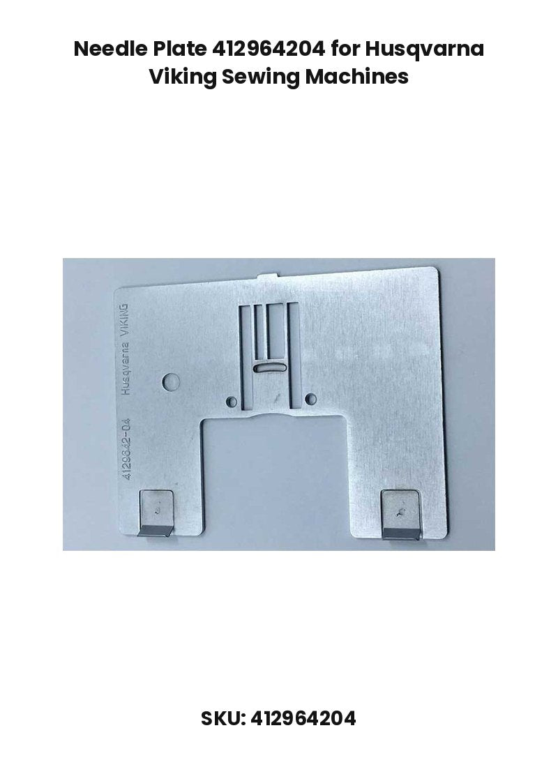 Needle Plate 412964204 for Husqvarna Viking Sewing Machines