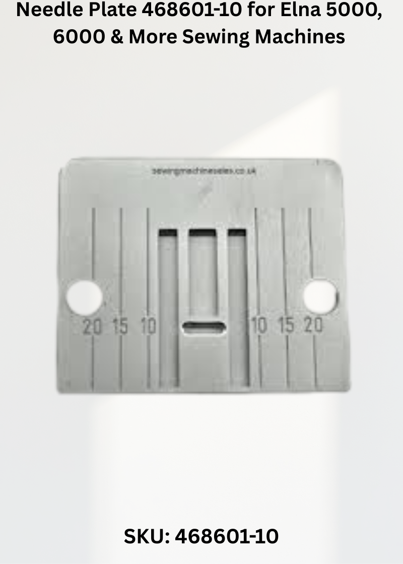 Needle Plate 468601-10 — Fits Elna 5000, 6000, 7000