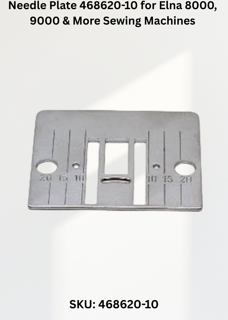 Needle Plate 468620-10 — Fits Elna 8000, 9000