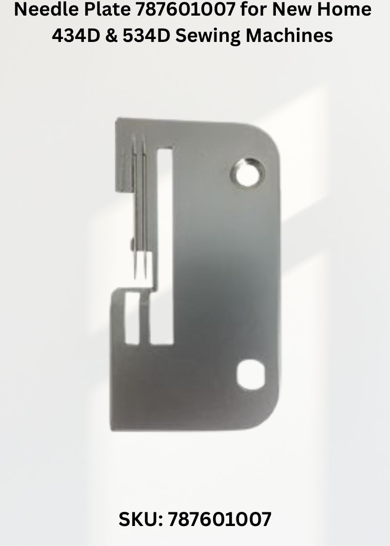 Needle Plate 787601007 — Fits New Home 385-16642090, 434D, 534D