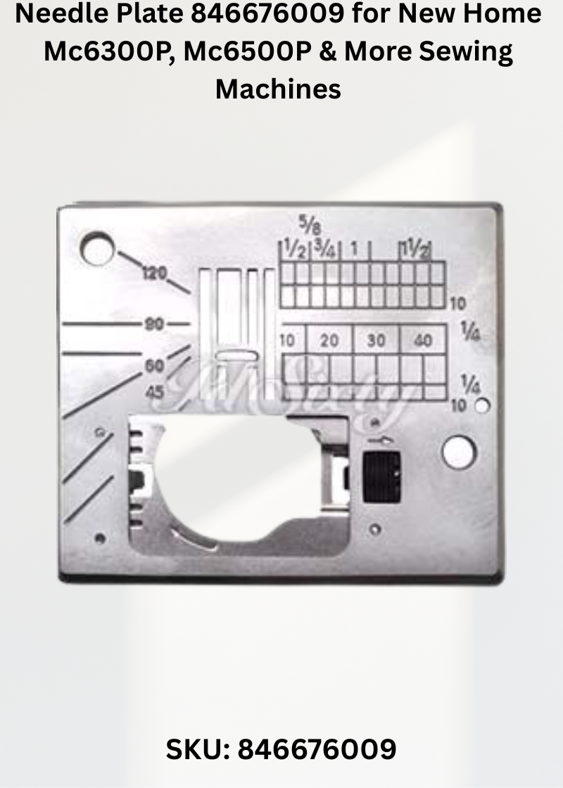 Needle Plate 846676009 — Fits New Home MC6300P, MC6500P, MC6600P
