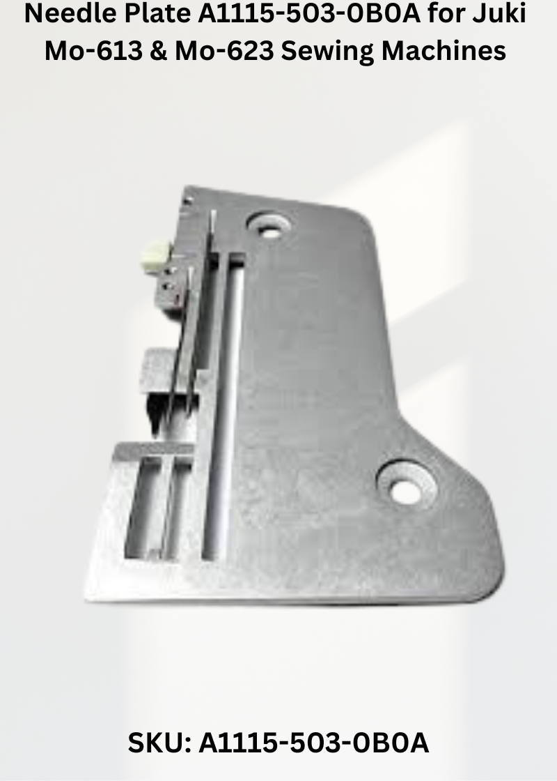 Needle Plate A1115-503-0B0A — Fits Juki MO-613, MO-623