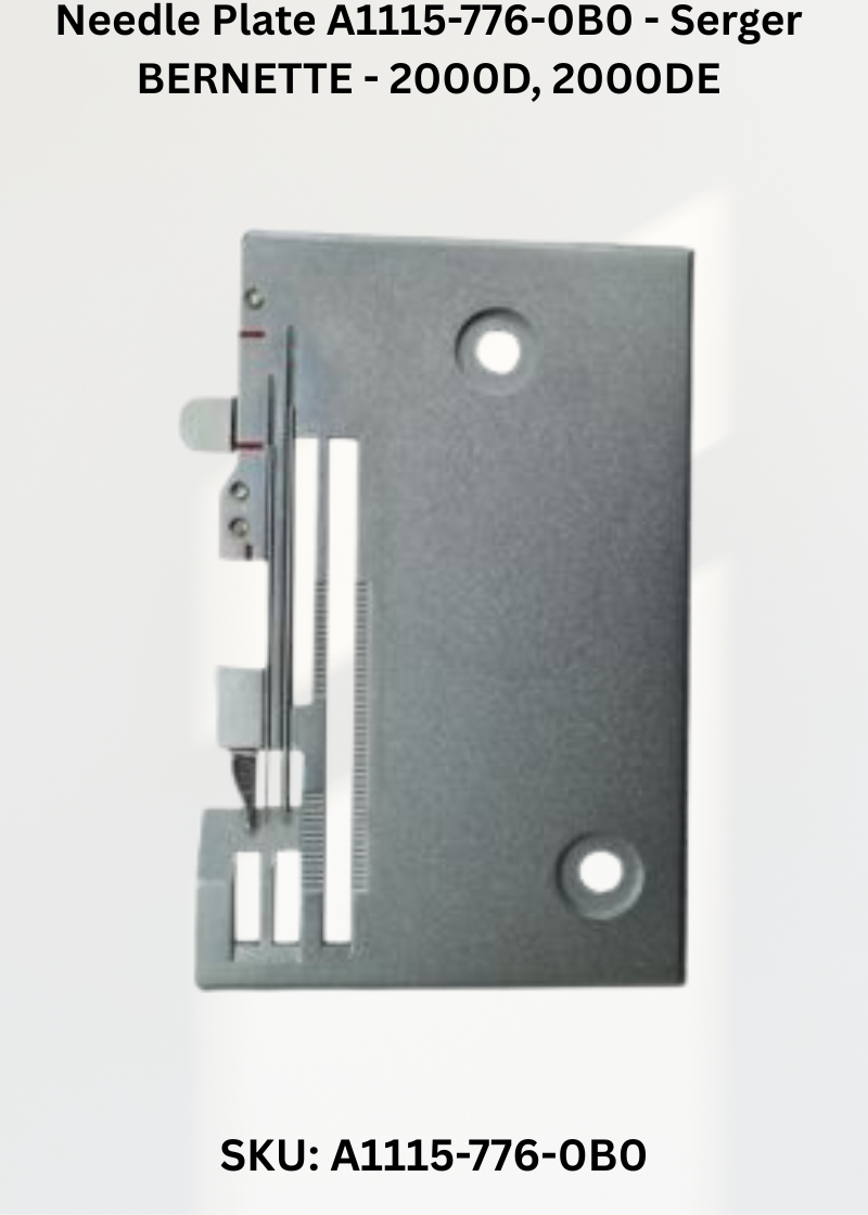 Needle Plate-Serger BERNETTE A1115-776-0B0 — Fits Bernette 2000D, 2000DE