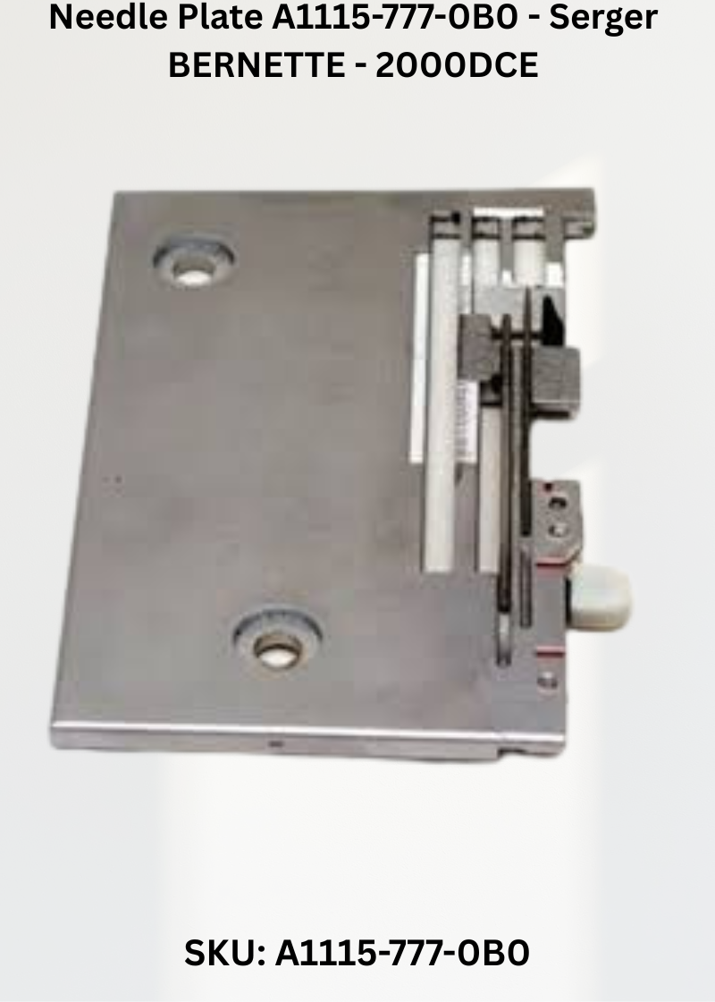 Needle Plate-Serger BERNETTE A1115-777-0B0 — Fits Bernette 2000DCE