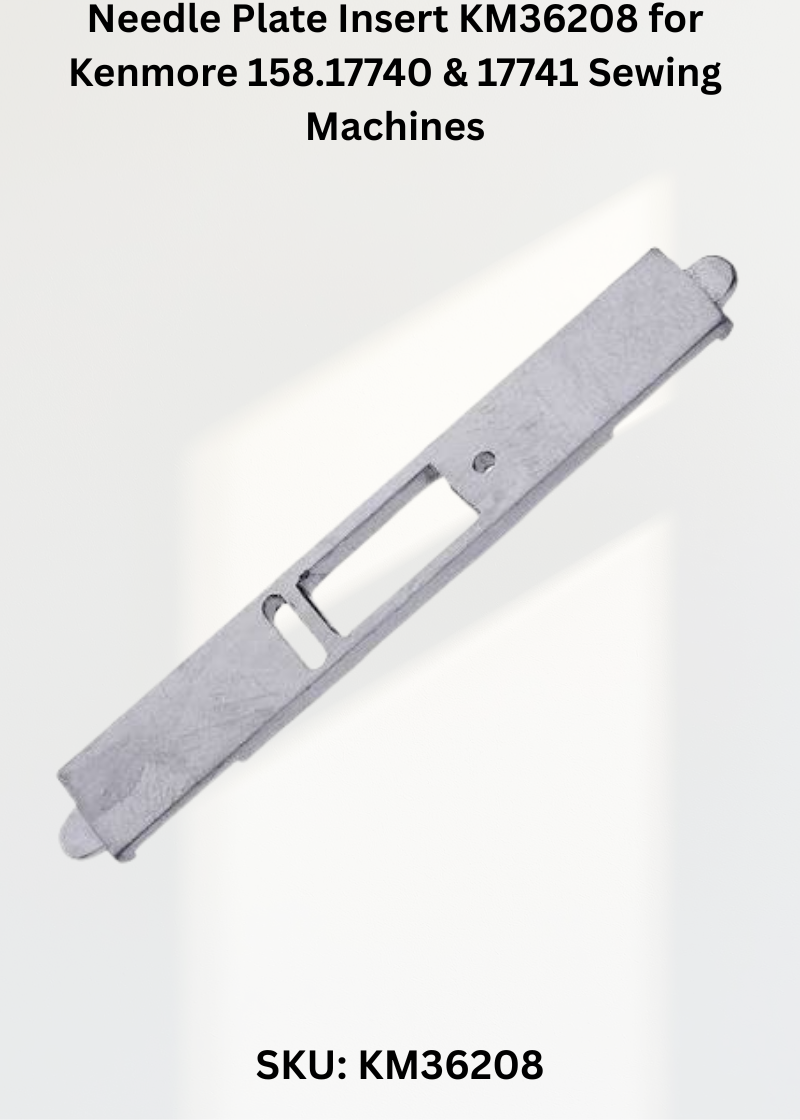 Needle Plate Insert KM36208 — Fits Kenmore 158.17740, 17741