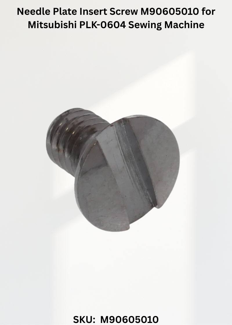 Needle Plate Insert Screw M90605010 for Mitsubishi PLK-0604 Sewing Machine
