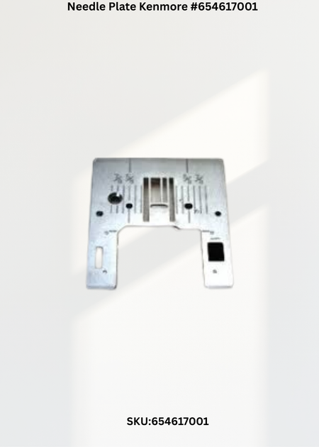Needle Plate 654617001 — Fits Kenmore 385-18836, 18841