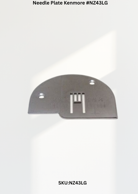 Needle Plate Complete Zig Zag NZ43LG — Fits Kenmore 158-13190, 13200, 13250, 13470 & more