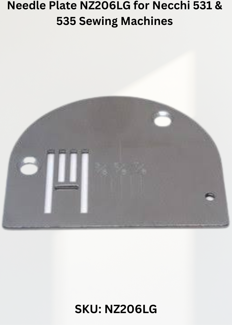 Needle Plate NZ206LG — Fits Necchi 531, 535