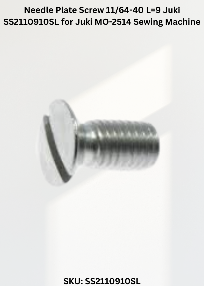 Needle Plate Screw 11/64-40 L=9 Juki SS2110910SL for Juki MO-2514 Sewing Machine