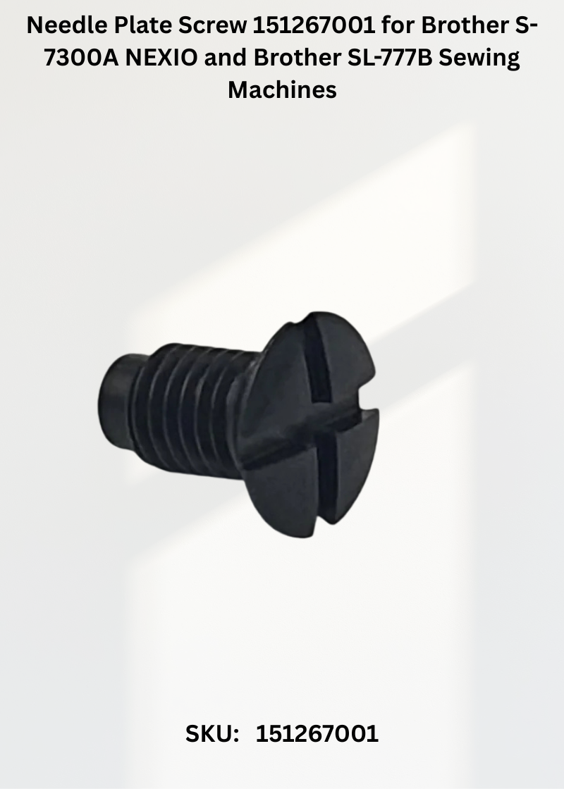 Needle Plate Screw 151267001 for Brother S-7300A NEXIO and Brother SL-777B Sewing Machines