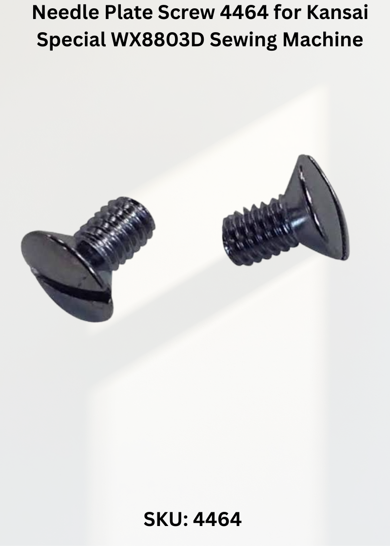 Needle Plate Screw 4464 for Kansai Industrial Sewing Machines