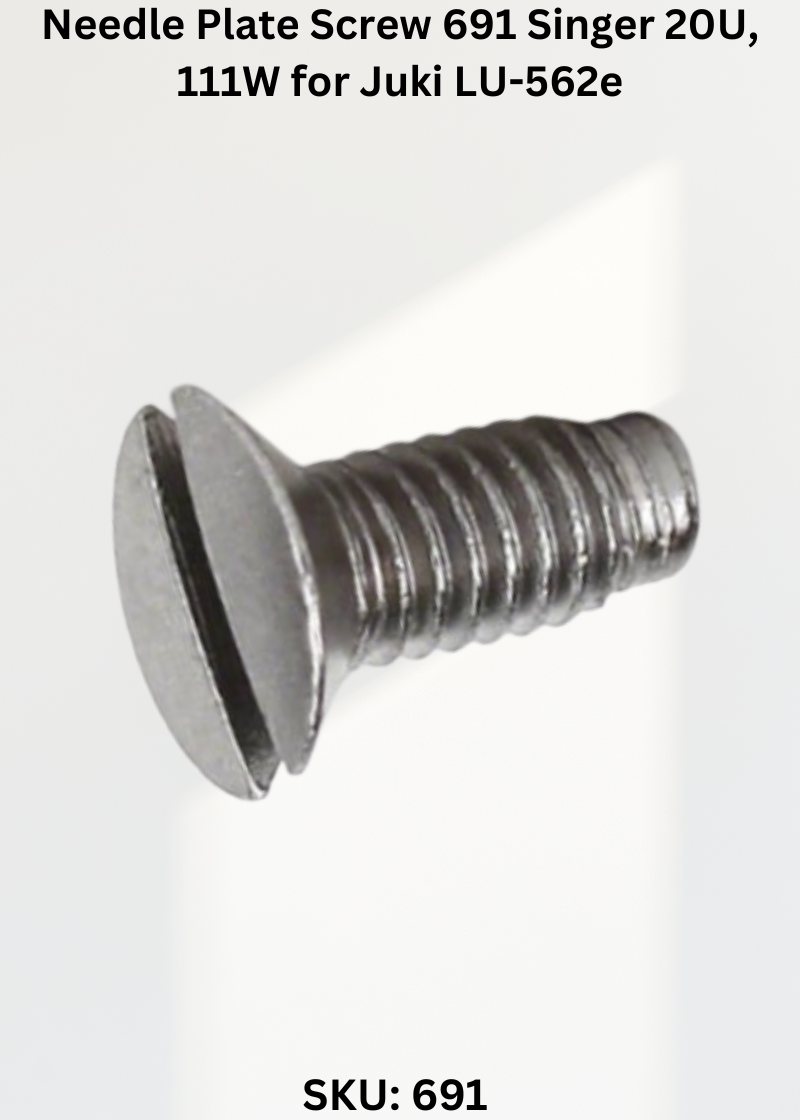 Needle Plate Screw 691 Singer 20U, 111W for Juki LU-562 Sewing Machine