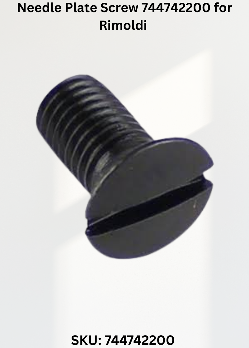 Needle Plate Screw 744742200 for Rimoldi 327 and Rimoldi 329 Sewing Machines