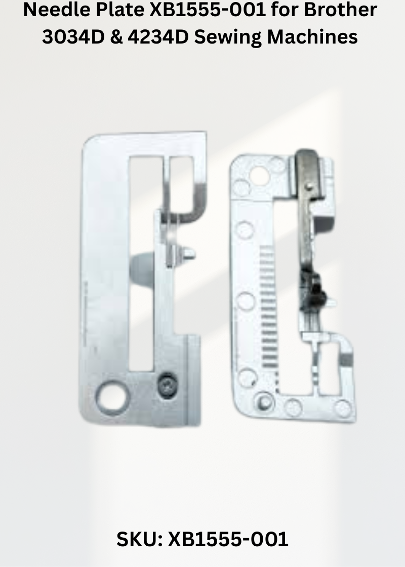 Needle Plate XB1555-001 — Fits Brother 3034D, 4234D
