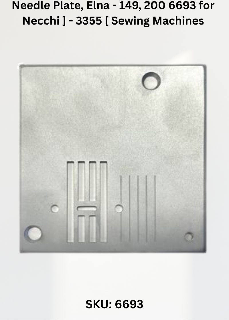 Needle Plate, Elna 6693 — Fits Necchi 149, 200, 220, 225 & more