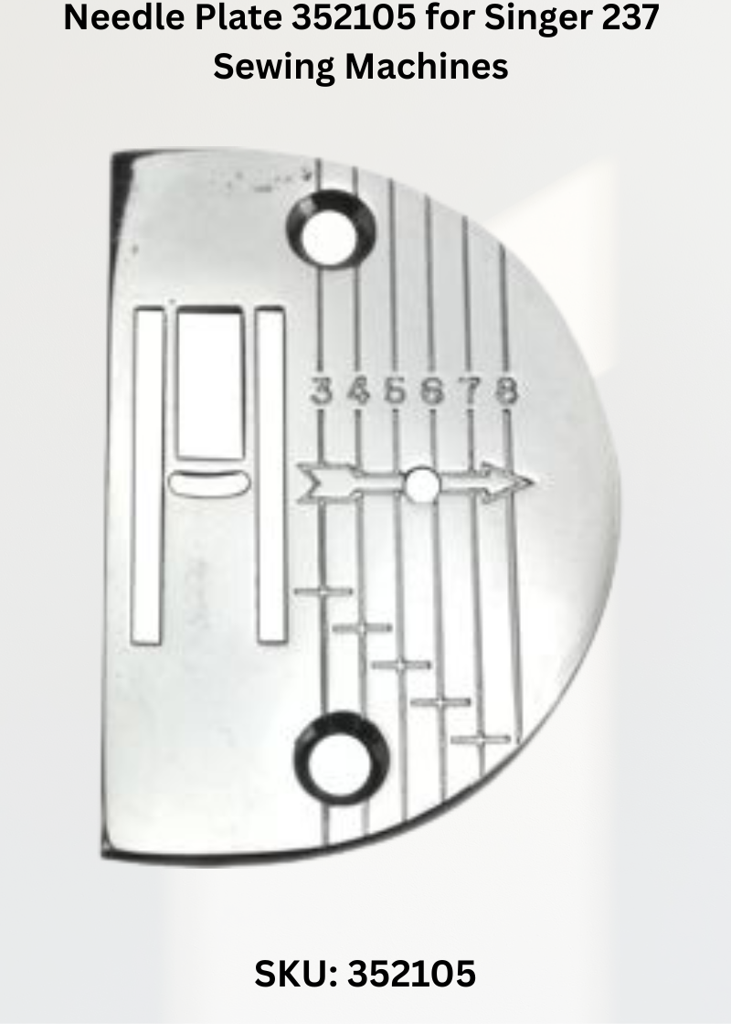 Needle Plate 352105 for Singer 237 Sewing Machines