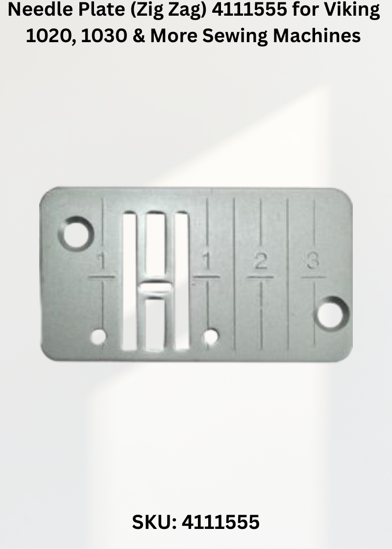 Needle Plate 4111555 — Fits Viking 1020, 1030, 1040, 1060 & more