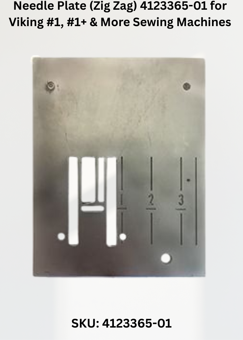 Needle Plate 4123365-01 — Fits Viking #1, #1+, 1200, 1250