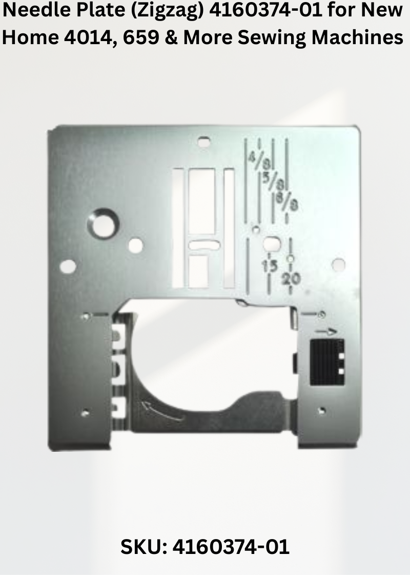 Needle Plate 4160374-01 — Fits New Home 385-17124, 17126, 17822, 17826 & more