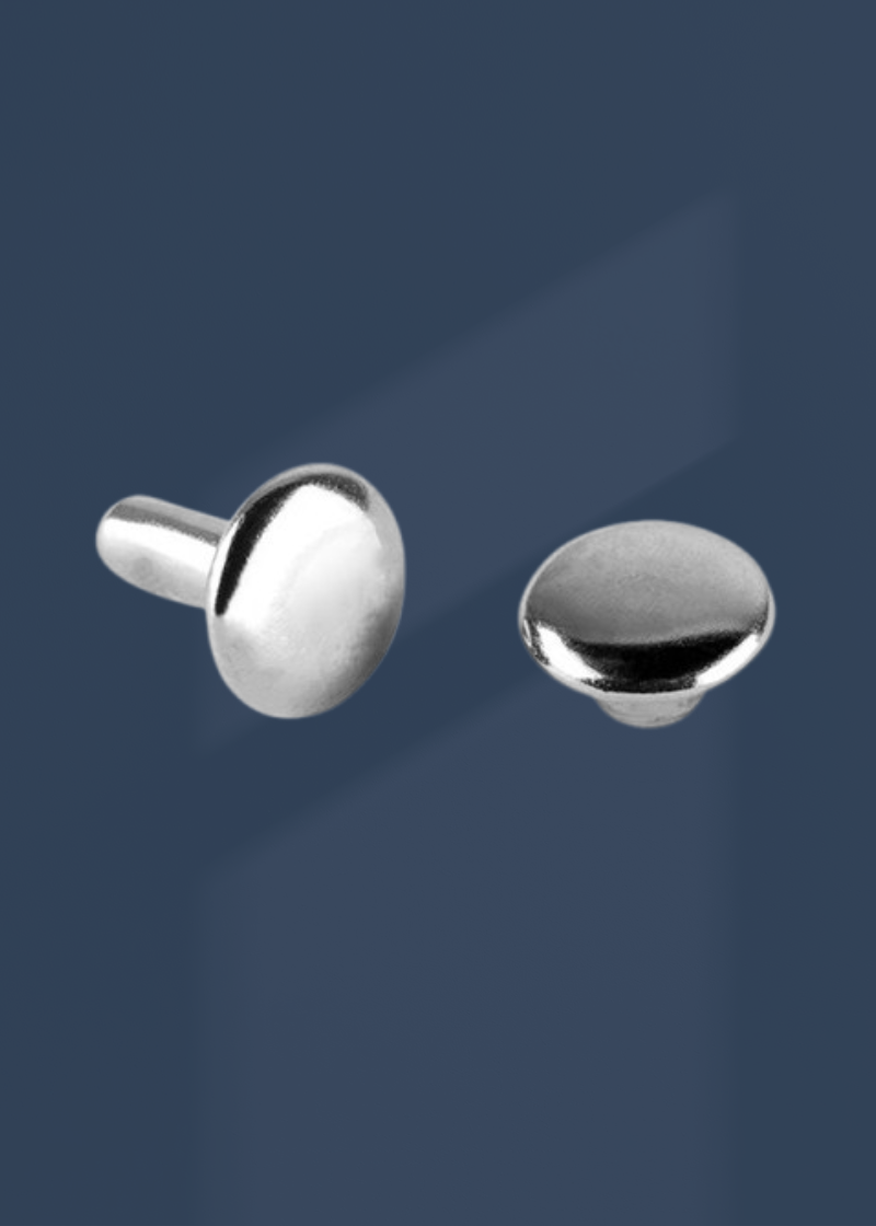 Short Double Cap Rivets Bag Hardware - (6mm) X - 25 Sets/Pack