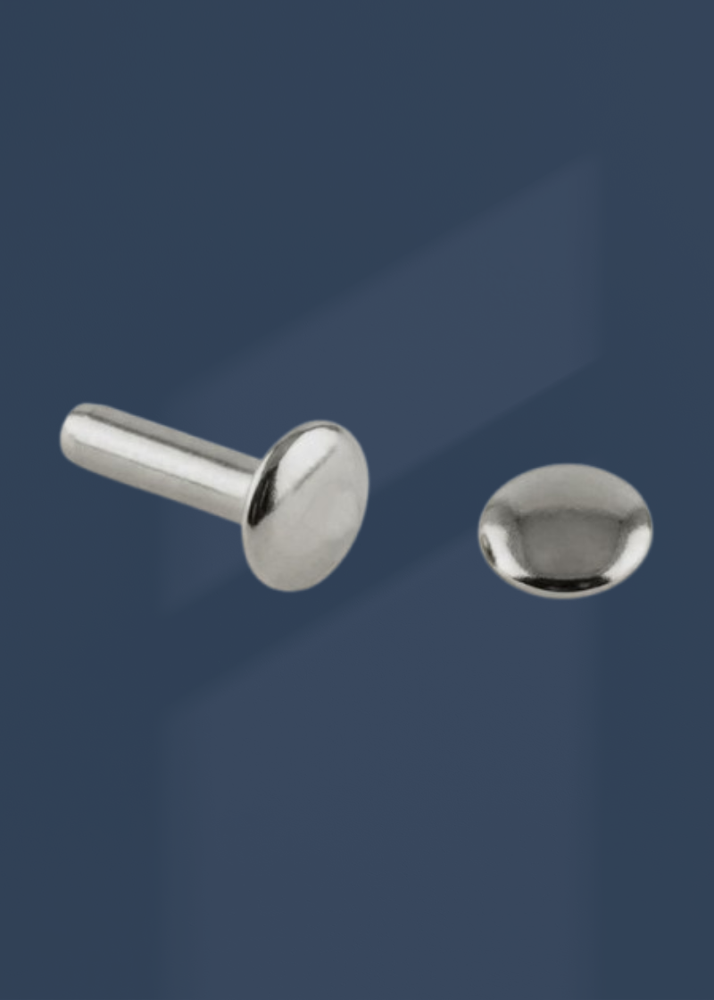 Extra Long Double Cap Rivets Bag Hardware - 5/16" (8mm) X 1/2" - 25 Sets/Pack