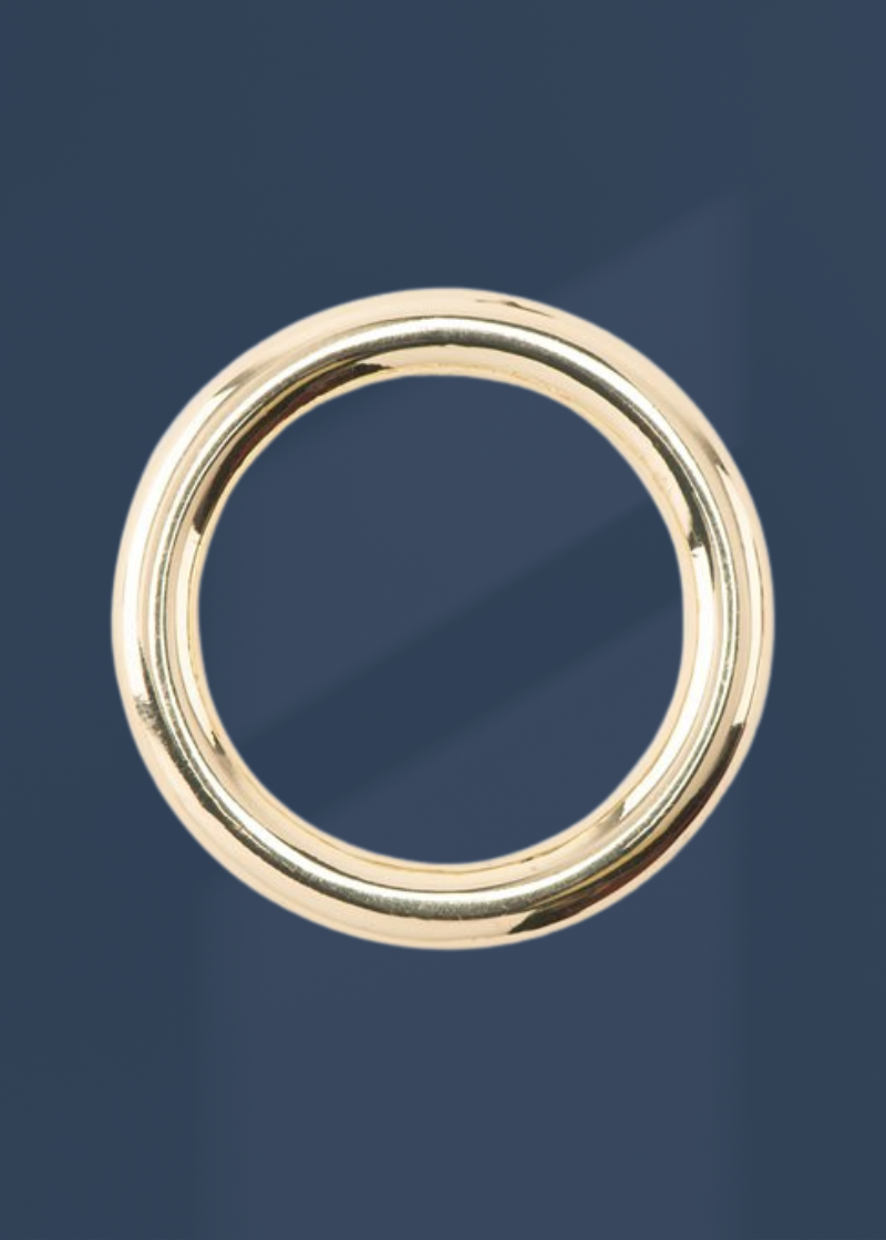 O-Rings Bag Hardware - 1" - 4/Pack - Gold