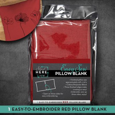 Oesd Easy Sew Pillow Blank Red