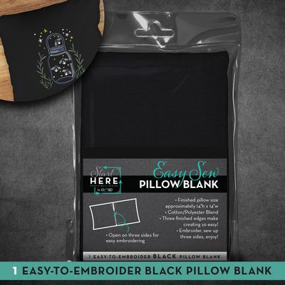 Oesd Easy Sew Pillow Blank Black