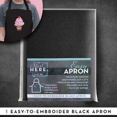 Oesd Easy Apron Black 34in x 27in