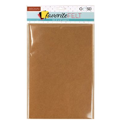 Oesd Favorite Felt Brown 2/pk