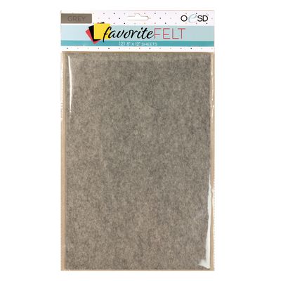 Oesd Favorite Felt Grey 2/pk