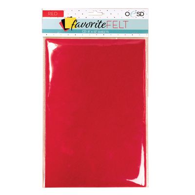 Oesd Favorite Felt Red 2/pk