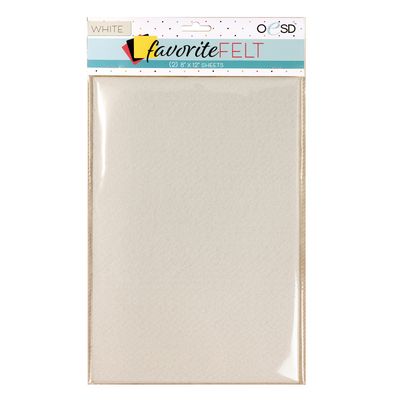 Oesd Favorite Felt White 2/pk