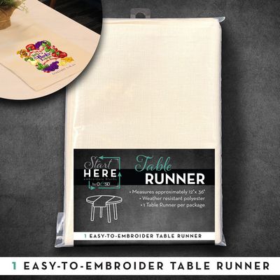 OESD Table Runner 12 in x36 in White
