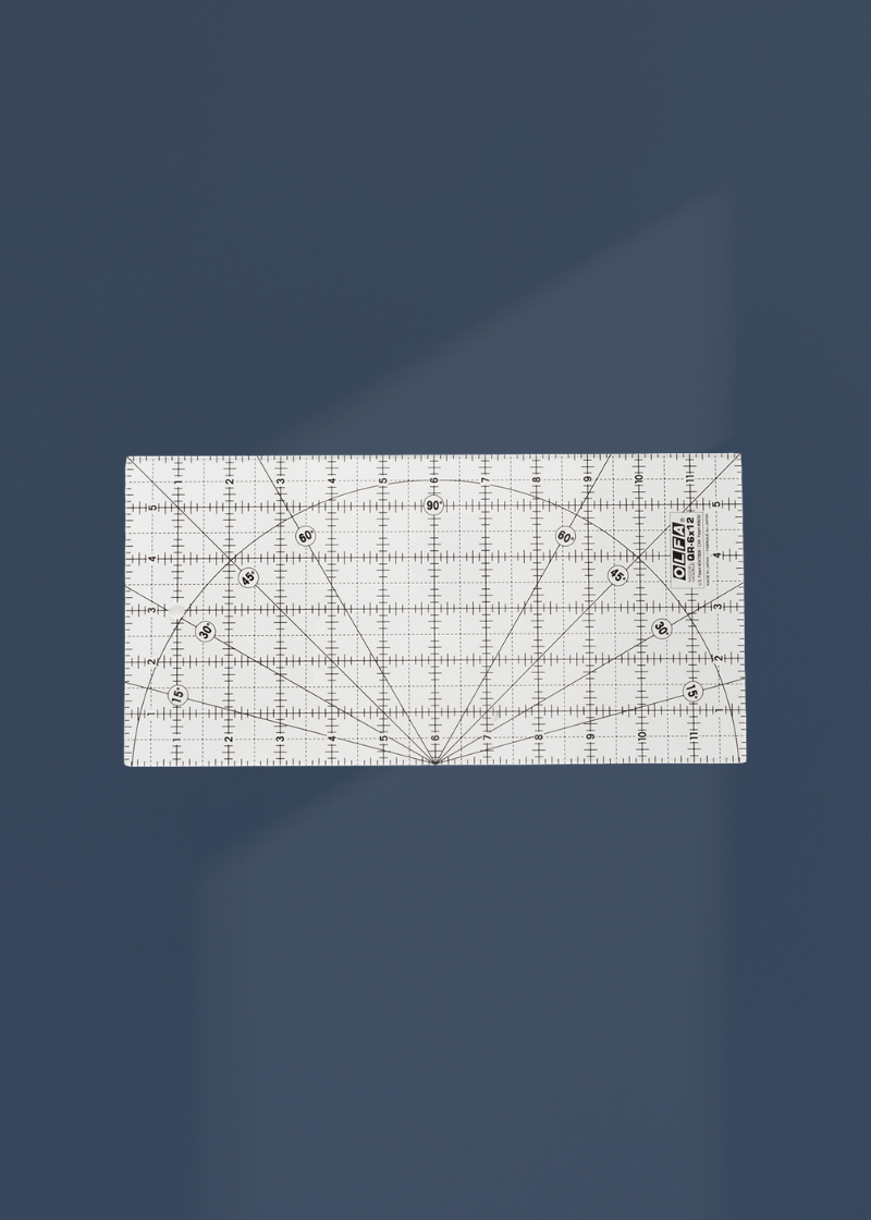 OLFA Frosted Advantage Acrylic Rulers with Grid & Angle Markings